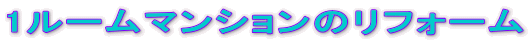 1���[���}���V�����̃��t�H�[��